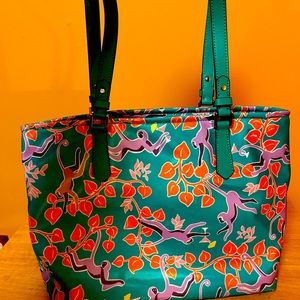Taylor Jungle party by Kate Spade NY medium tote nylon green multi